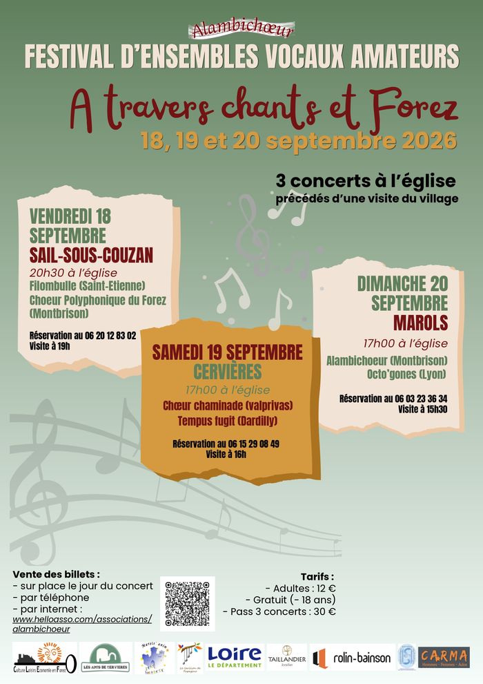 Festival A Travers chants et Forez - 18 septembre à 20h30
