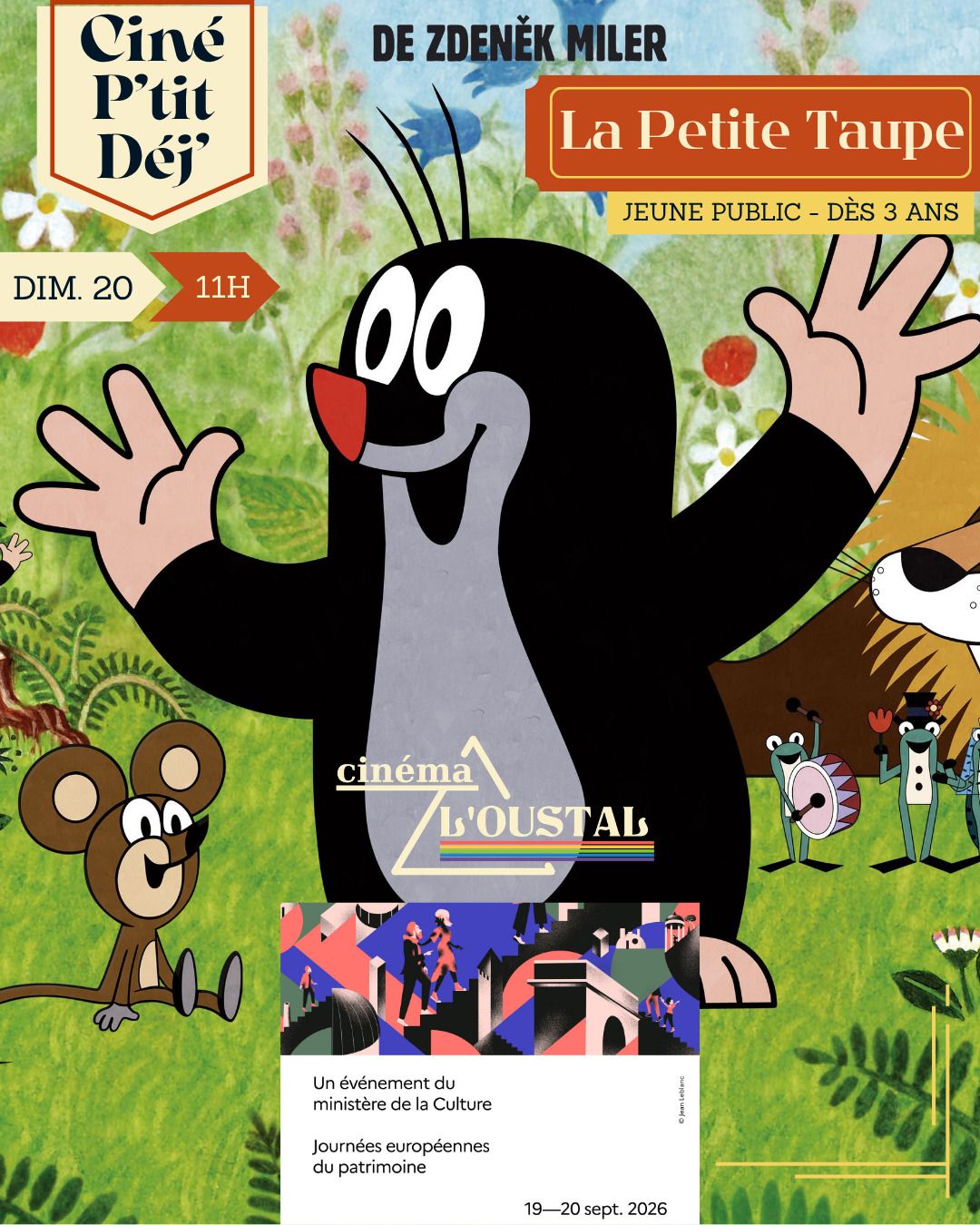La Petite Taupe - 0h47 - Animation by Zdenek Miler - Screening preceded by stories from the Foyer storytellers