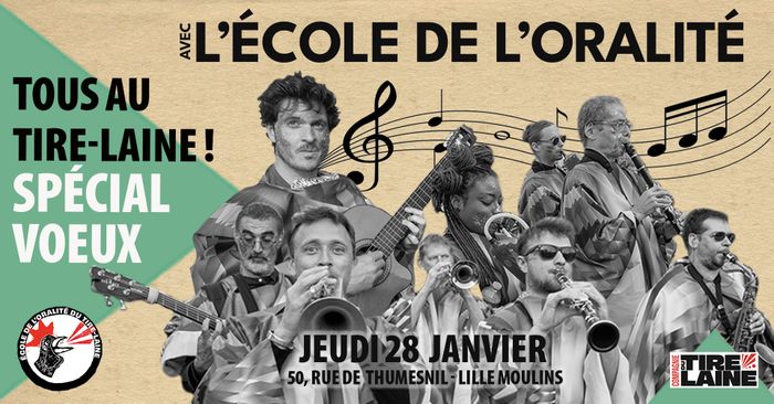 Tous au Tire-Laine!  spécial vœux avec l’Ecole de l’Oralité