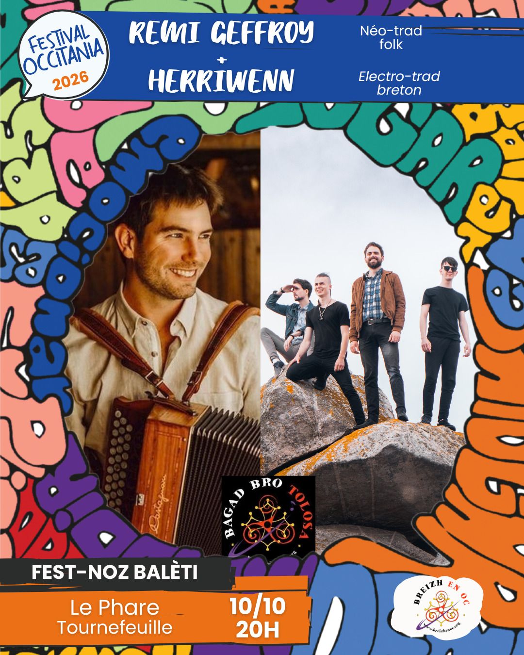 Rémi Geffroy + Herriwen - Fest-noz balèti  - Festival Occitania