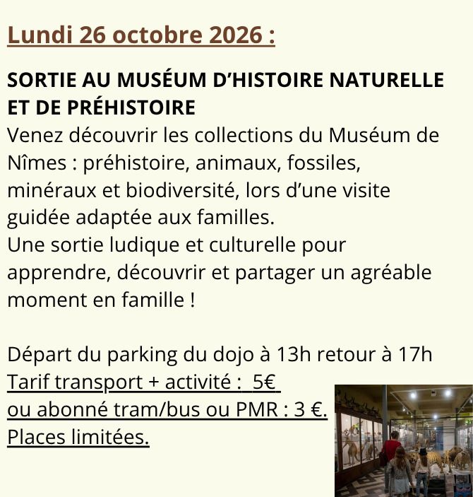 SORTIE AU MUSÉUM D’HISTOIRE NATURELLE ET DE PRÉHISTOIRE