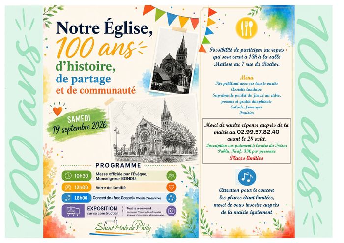 Notre église, 100 ans d'histoire, de partage et de communauté