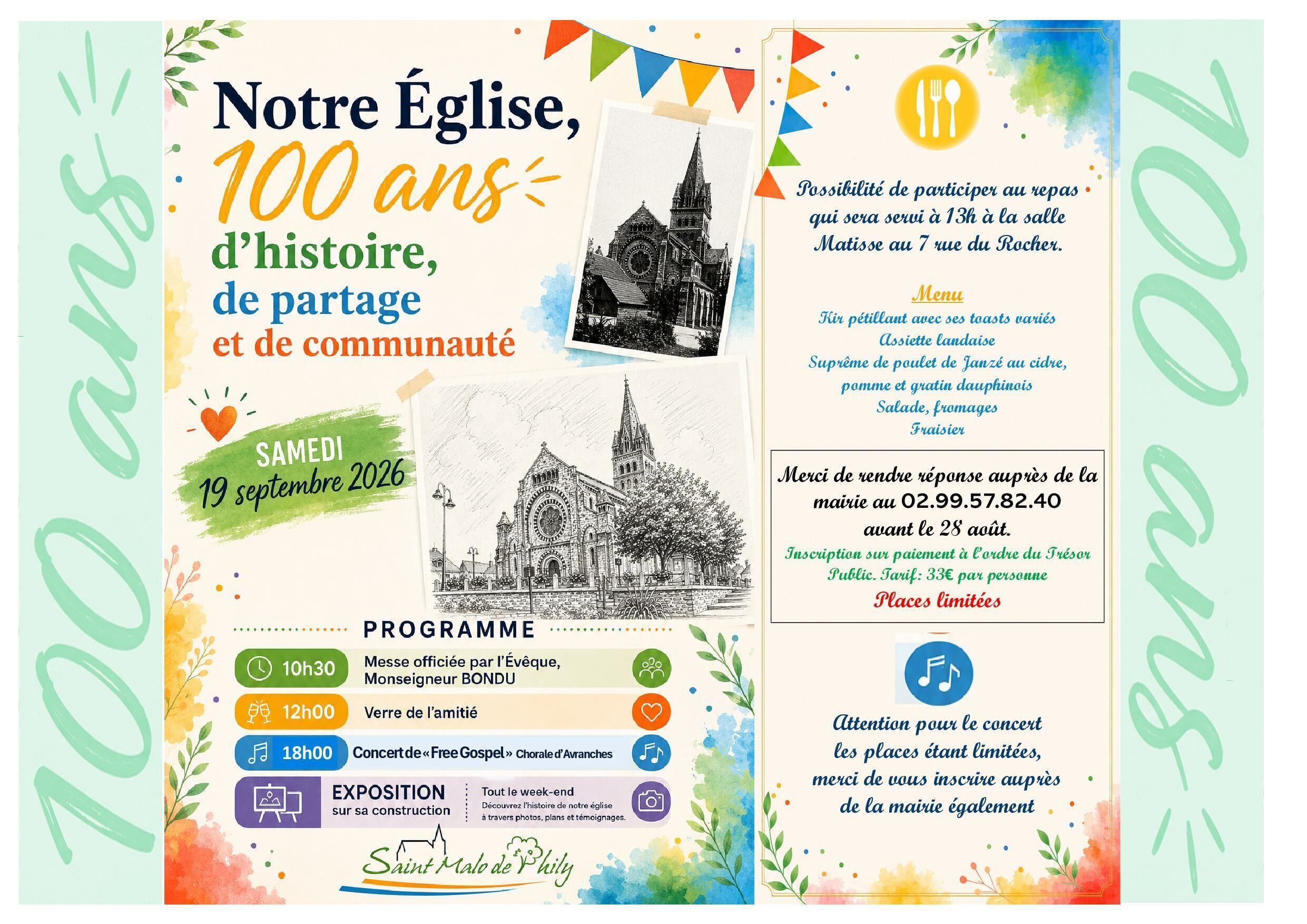 Notre église, 100 ans d'histoire, de partage et de communauté