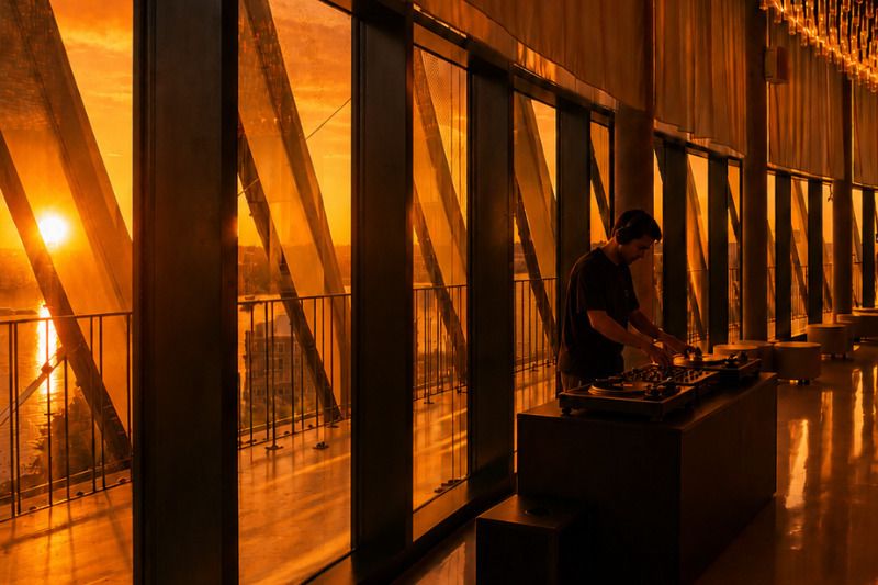 Affiche DJ Set au Belvédère