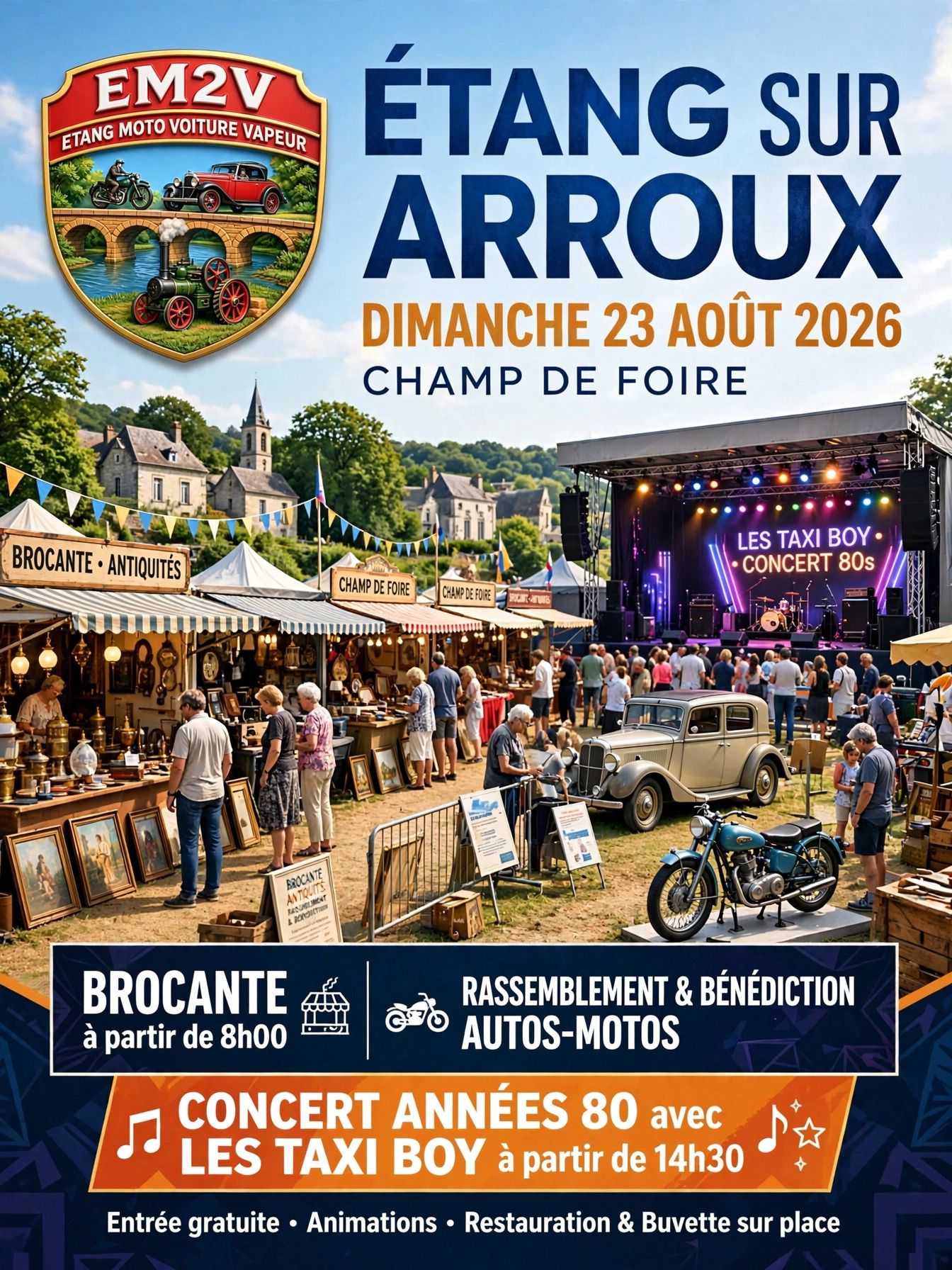 RASSEMBLEMENT VEHICULES, BROCANTE & CONCERT