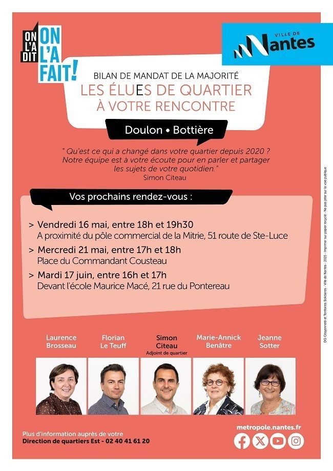 Les élues et élus de quartier à votre rencontre