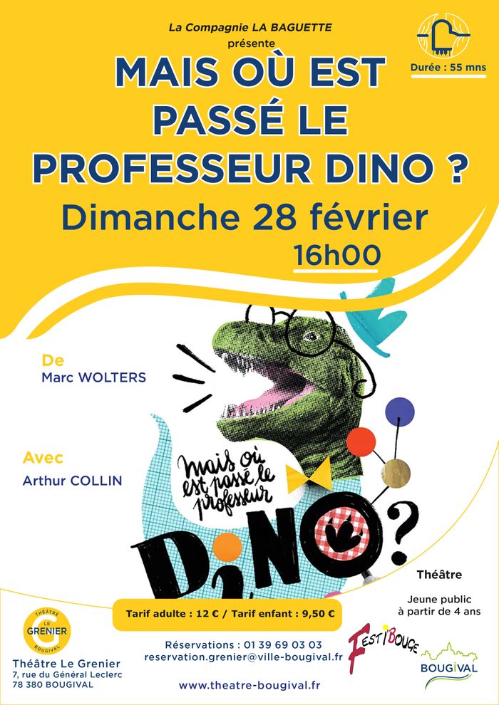 "Mais où est passé le Professeur Dino ?" est un spectacle interactif et familial pour les enfants de 4 à 12 ans