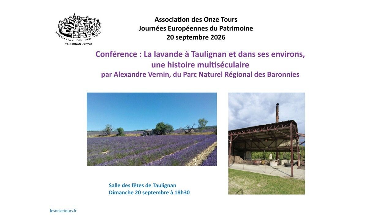 Conférence "Taulignan : La lavande à Taulignan et dans ses environs, une histoire multiséculaire" par Alexandre Vernin