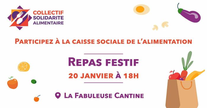 Un repas pour la caisse sociale de l'alimentation !