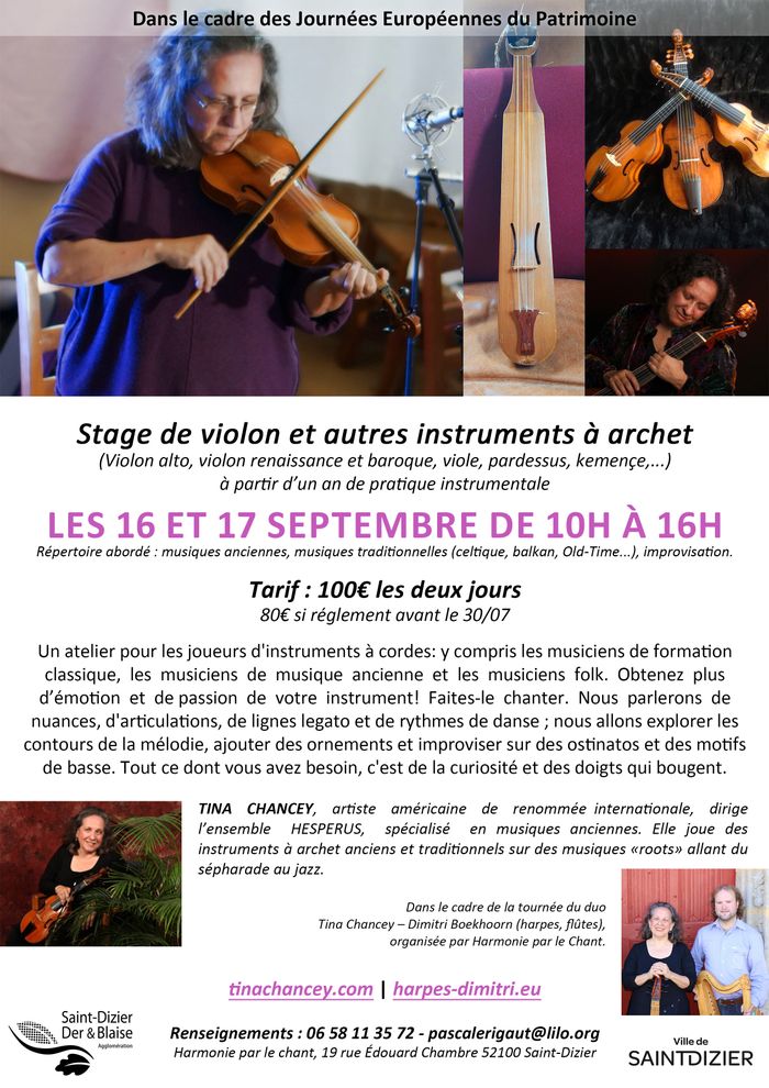 Stage de violon et autres instruments à archets