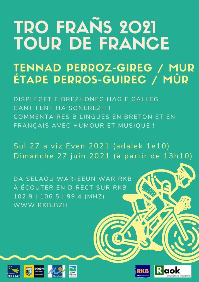 Tour de France 2021 : Étape Perros-Guirec / Mûr (commentaires bilingues)