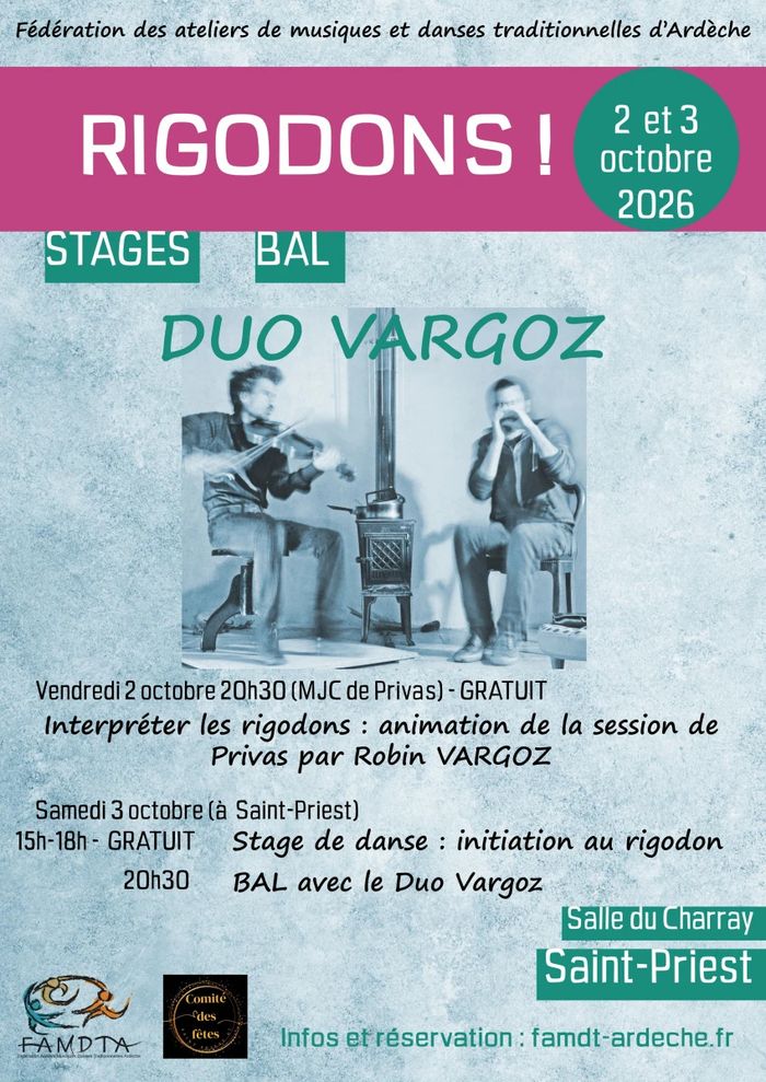 Affiche — Session trad spéciale rigodon avec Robin Vargoz