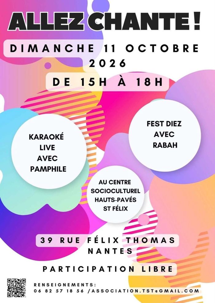 Affiche du prochain concert, Pôle associatif Félix Thomas