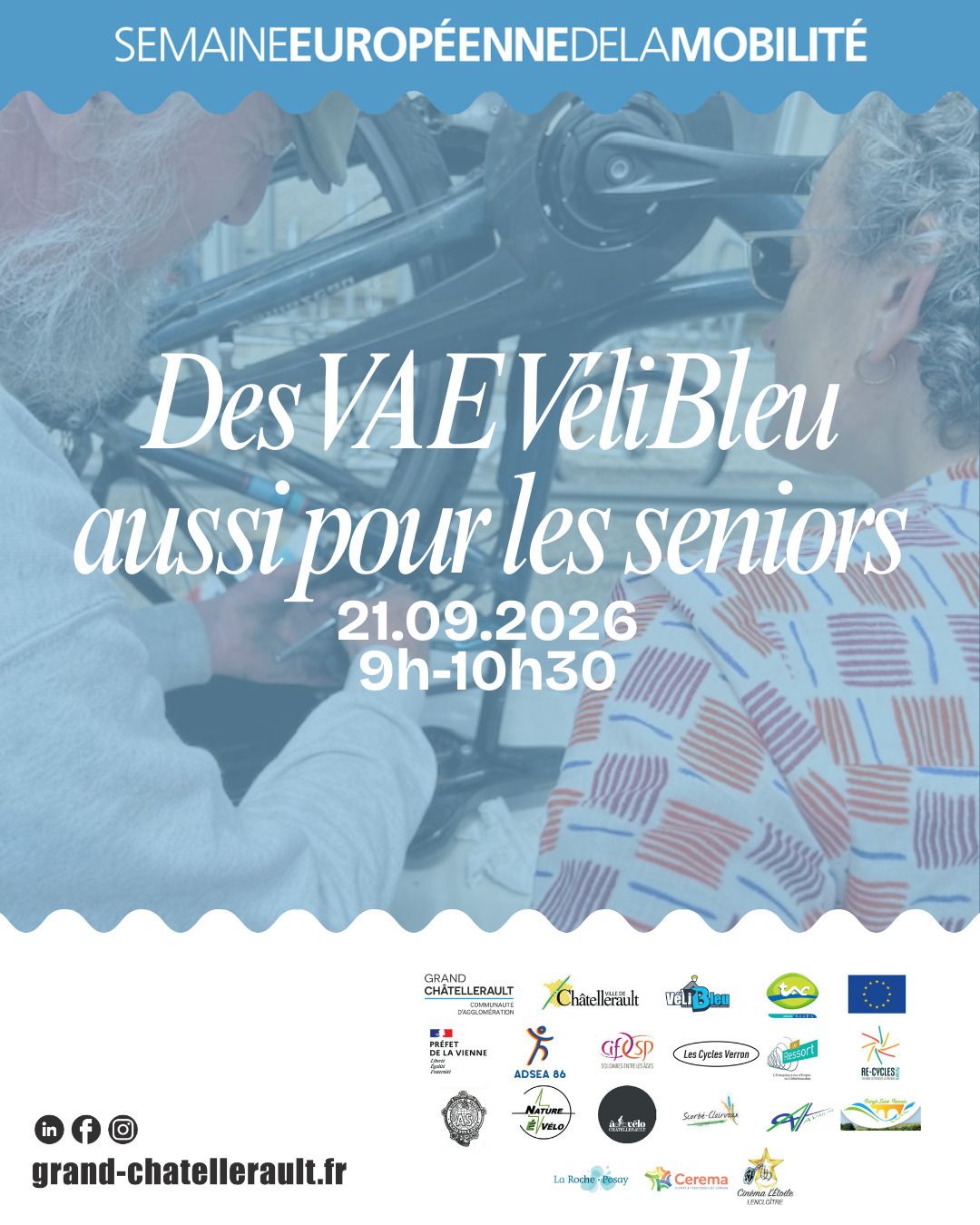 Des vélos à assistance électrique VéliBleu aussi pour les seniors