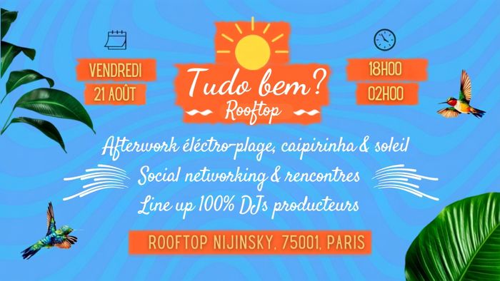Affiche — Tudo Bem? - Afterwork Électro-Plage & Rooftop