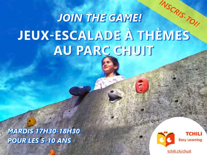 Cours Jeux-Escalade à Thèmes pour les 5-10 ans au parc Chuit - sessions d'automne