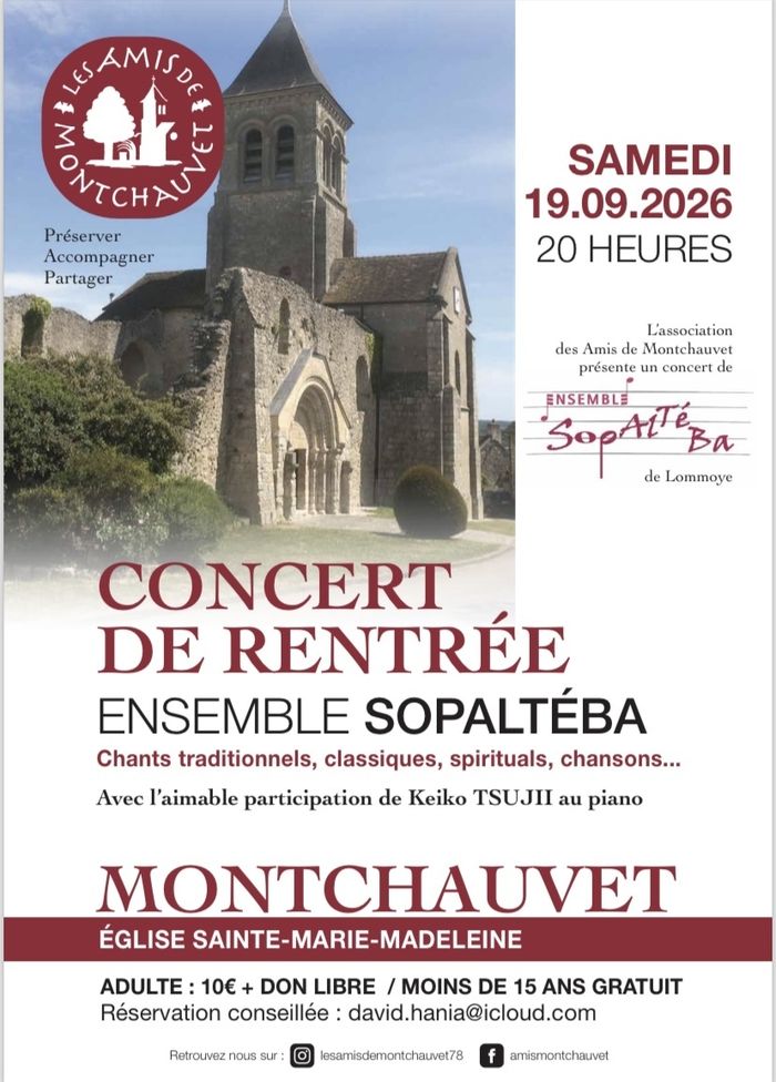 Concert de rentrée de l’Ensemble Sopaltéba de Lommoye