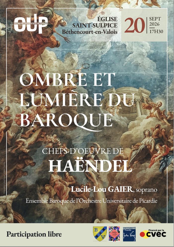 Affiche, Concert Ombre et lumière du Baroque