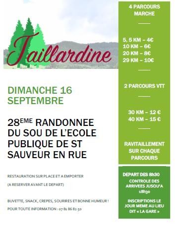 (marche solidaire) TAILLARDINE à Saint-Sauveur en Rue