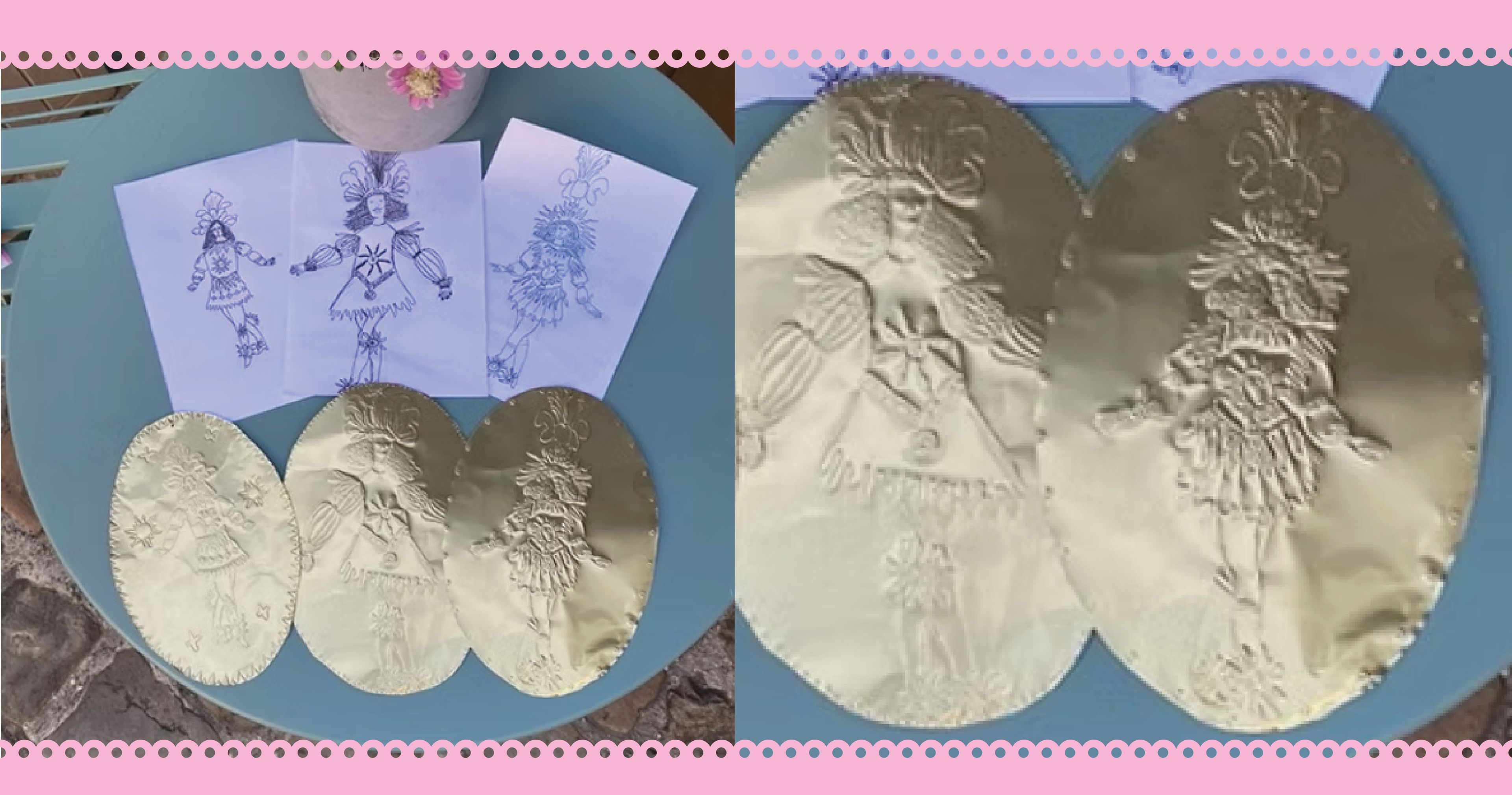 Atelier en famille : Gravure sur métal d'une robe de Marie-Antoinette
