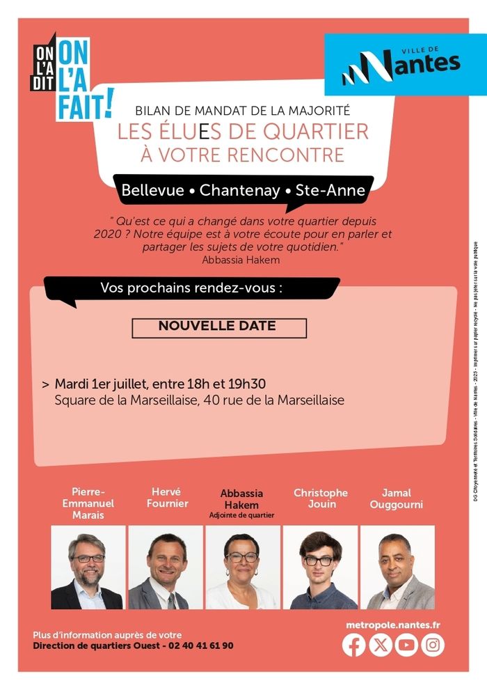 Les élues et élus de quartier à votre rencontre