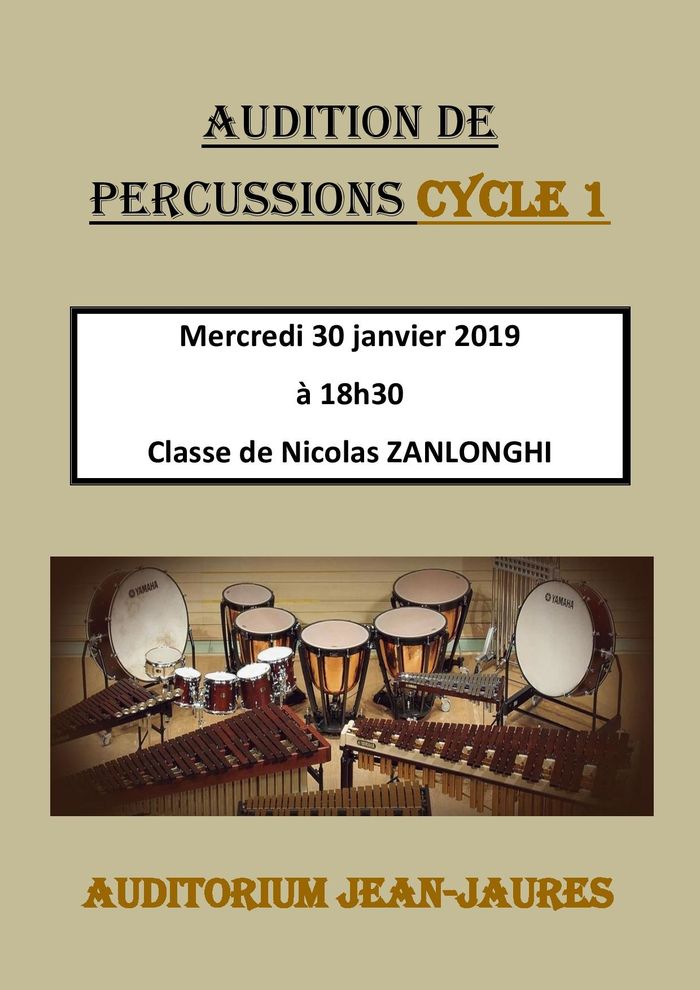 Audition de Percussions Cycle 1