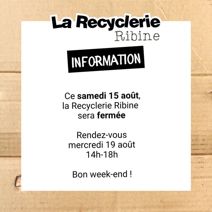 FERMETURE SAMEDI 15/08