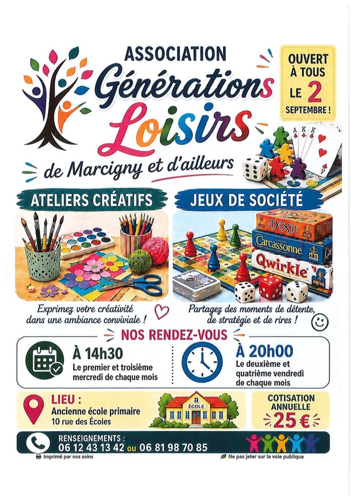Ateliers générations loisirs
