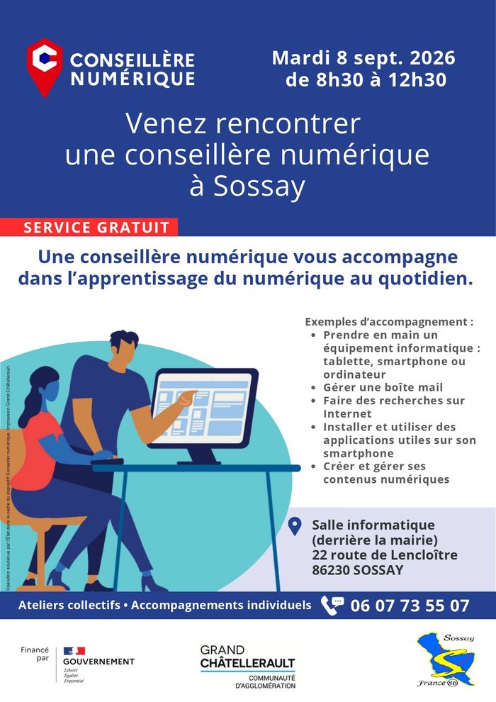 Venez rencontrer une conseillère numérique à Sossay