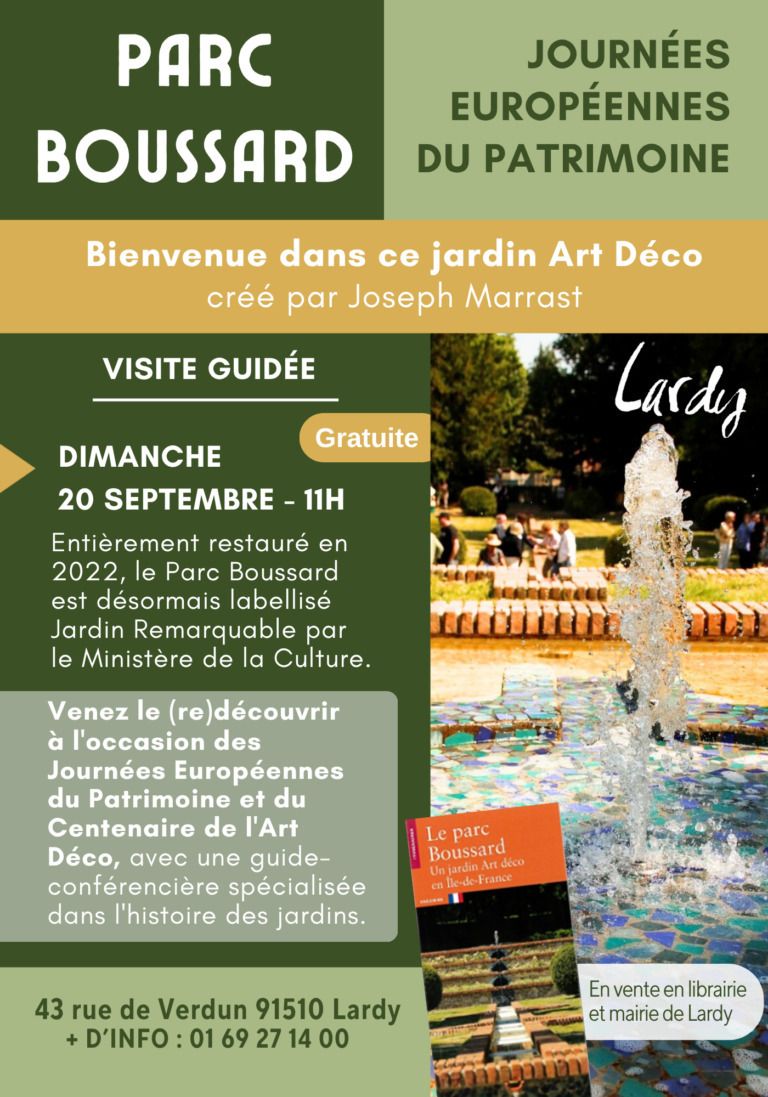 Visite guidée – Parc Boussard, un jardin Art déco en Île-de-France