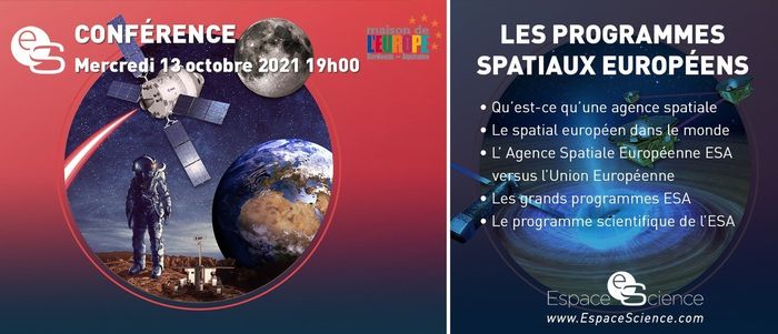 Conférence - Les programmes spatiaux européens