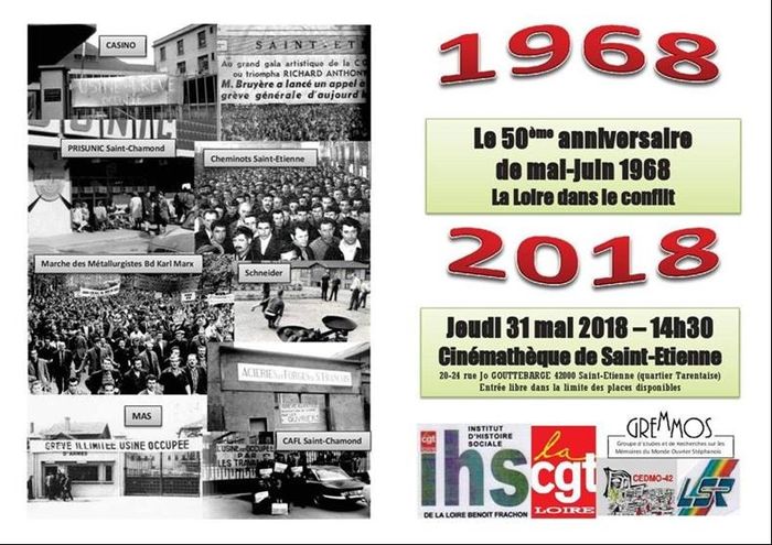 (projections-conférences) sur LA LOIRE DANS LE CONFLIT mai-juin 1968