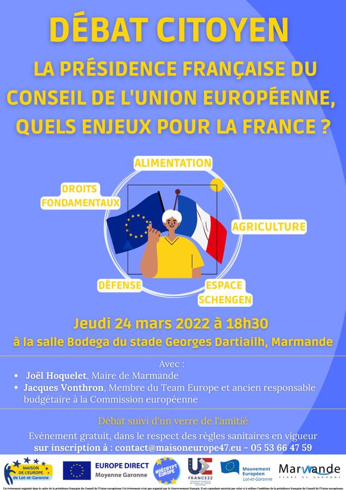 Débat citoyen : la Présidence française du Conseil de l'Union européenne, quels enjeux pour la France ?