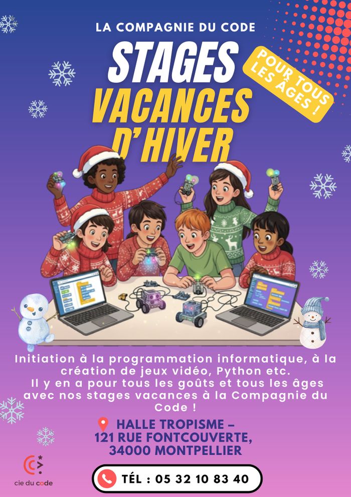 Les stages vacances de programmation d'hiver à Montpellier sont là !