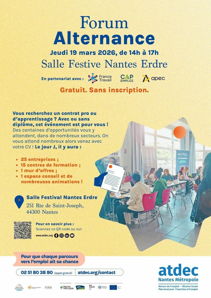 Forum Alternance, édition 2026 - Atdec Nantes Métropole