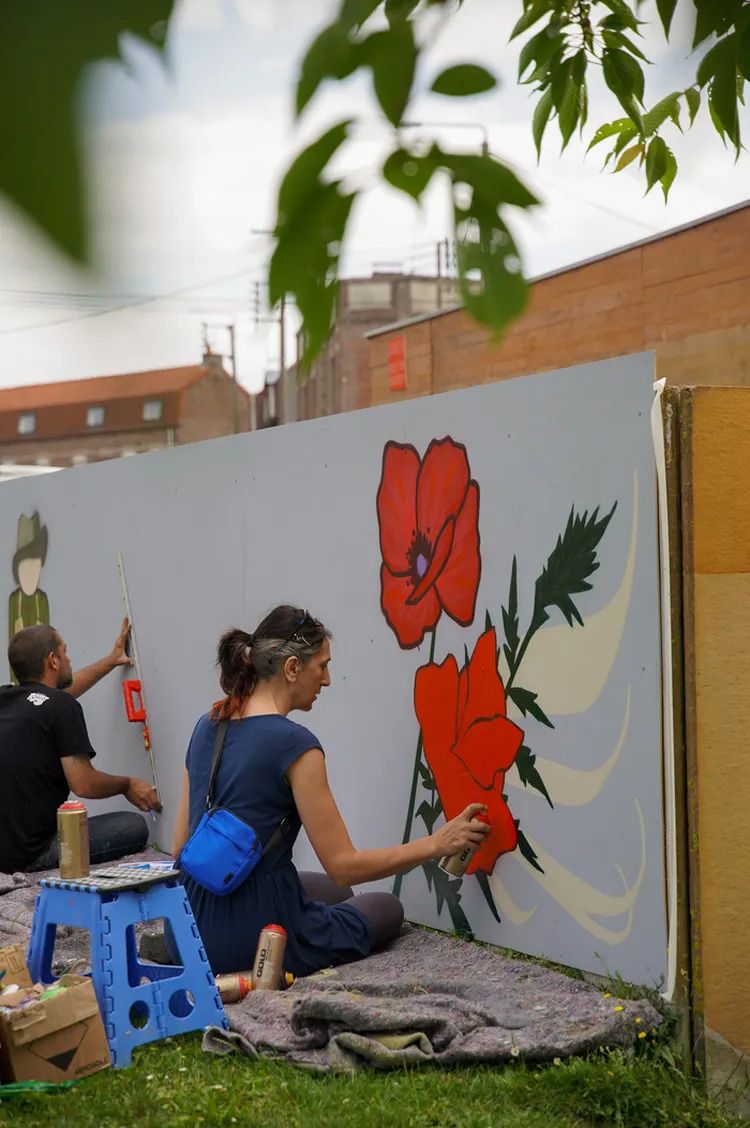 Ateliers autour d'une fresque murale avec le Collectif Renart