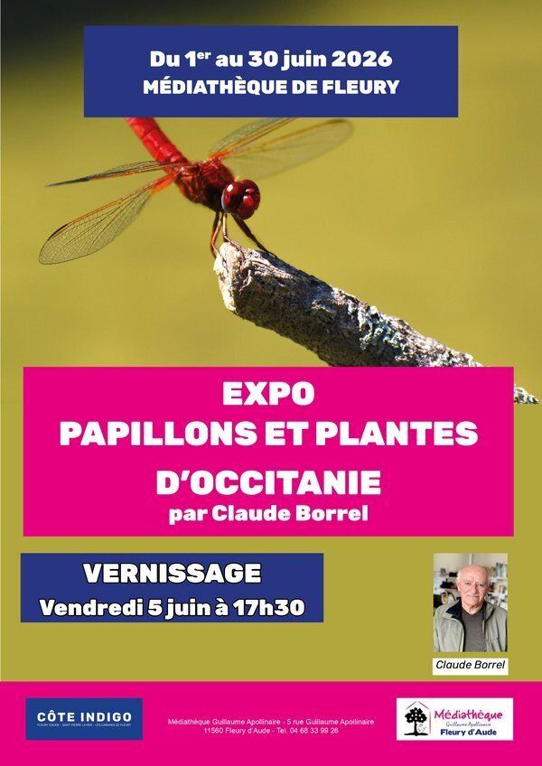 Expo "Papillons & Plantes d'Occitanie" de Claude Borrel