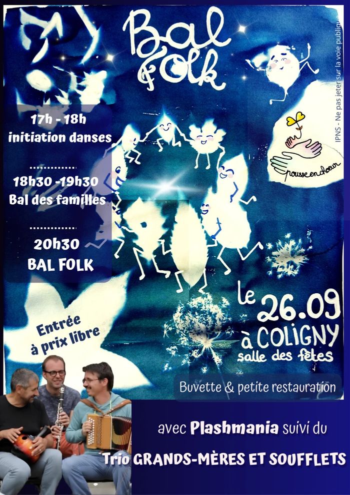 Affiche — Bal Folk Coligny avec le trio Grands Mères et Soufflets