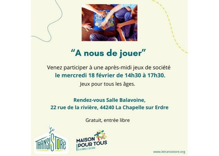 A nous de jouer - Jeux de société
