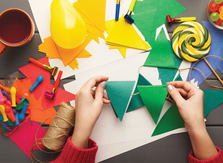 Origami : couronne d'étoiles pour les fêtes