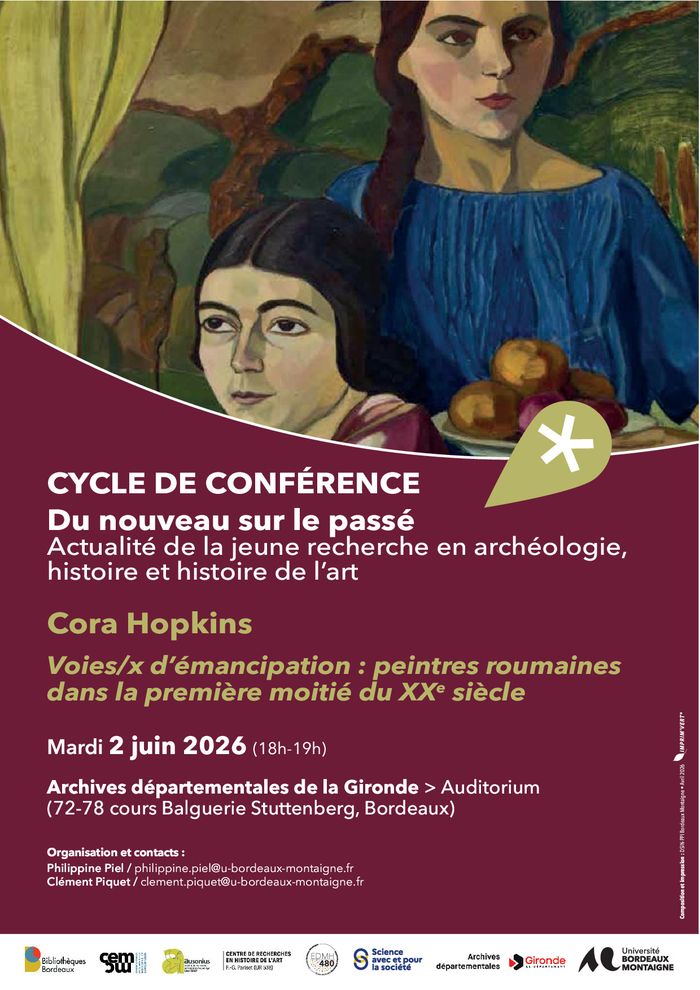 Conférence "Voies/x d'émancipation : peintres roumaines dans la première moitié du XXe siècle" de Cora Hopkins, doctorante au CRHA
