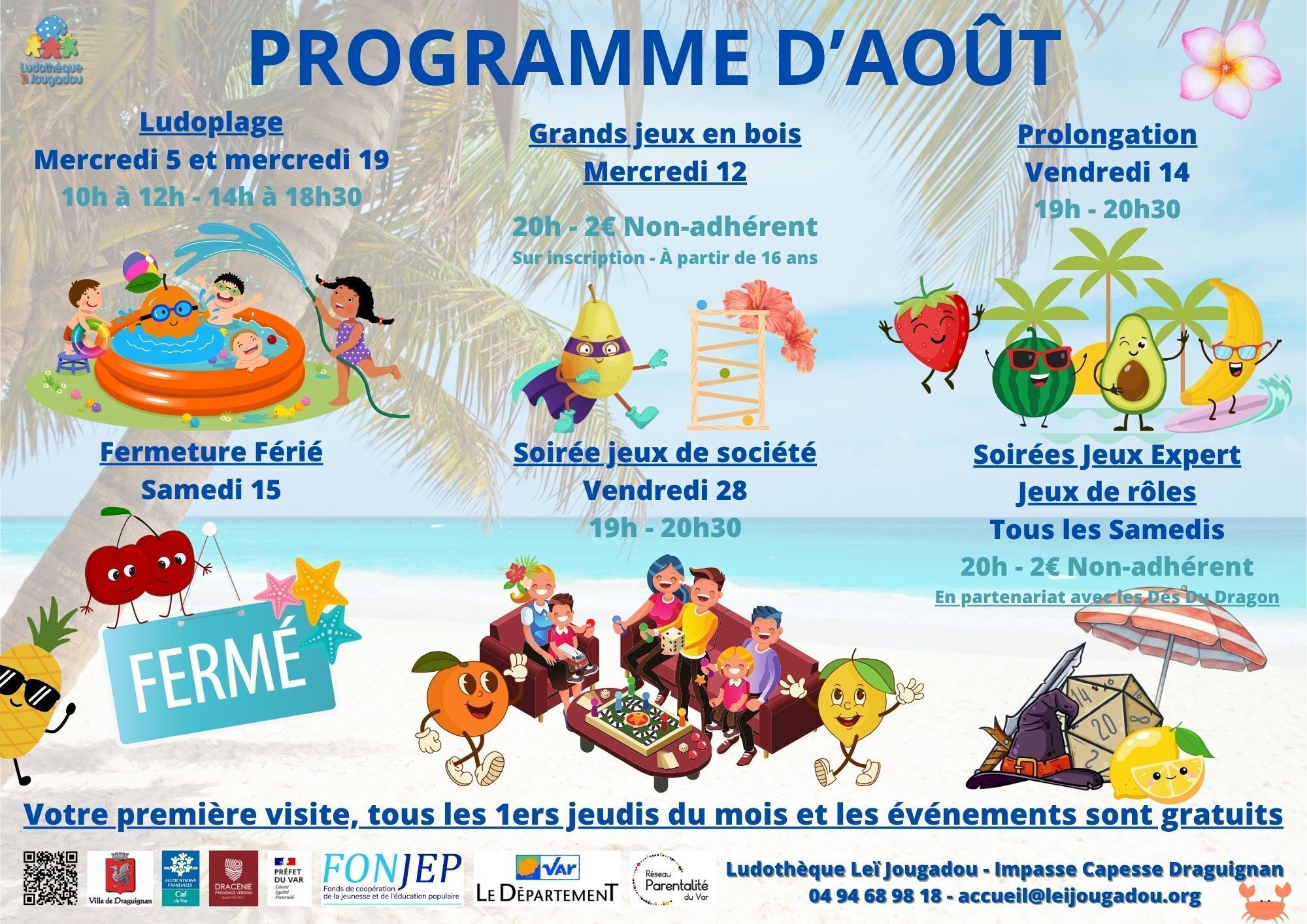 Ludothèque Lei Jougadou - Programme