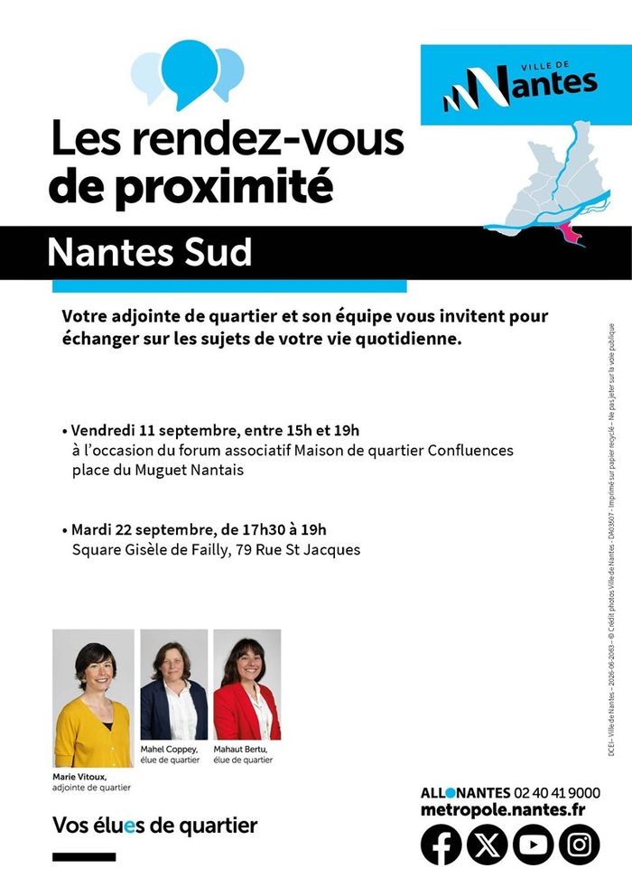 Les élues et élus à votre rencontre - Quartier Nantes Sud