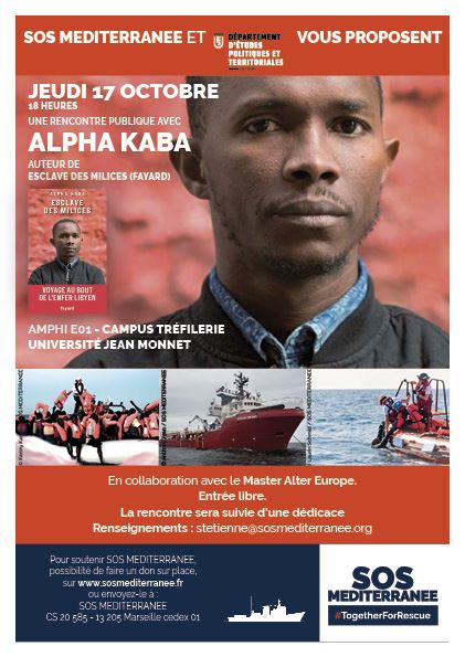 (rencontre-débat) ALPHA KABA auteur de Esclave des Milices, survivant de l'enfer libyen.