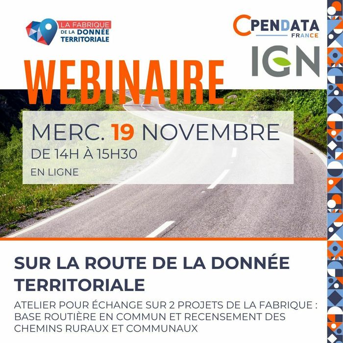 Webinaire : Sur la route de la donnée territoriale