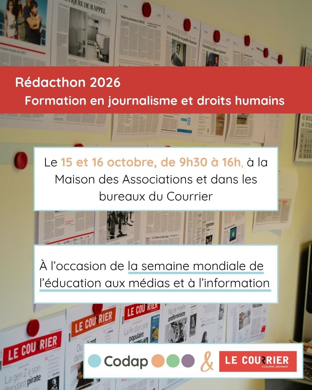 Rédacthon, formation en journalisme et droits humains