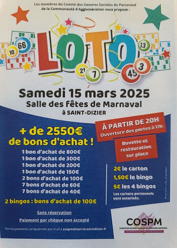 Loto 15 mars 2025 à Marnaval