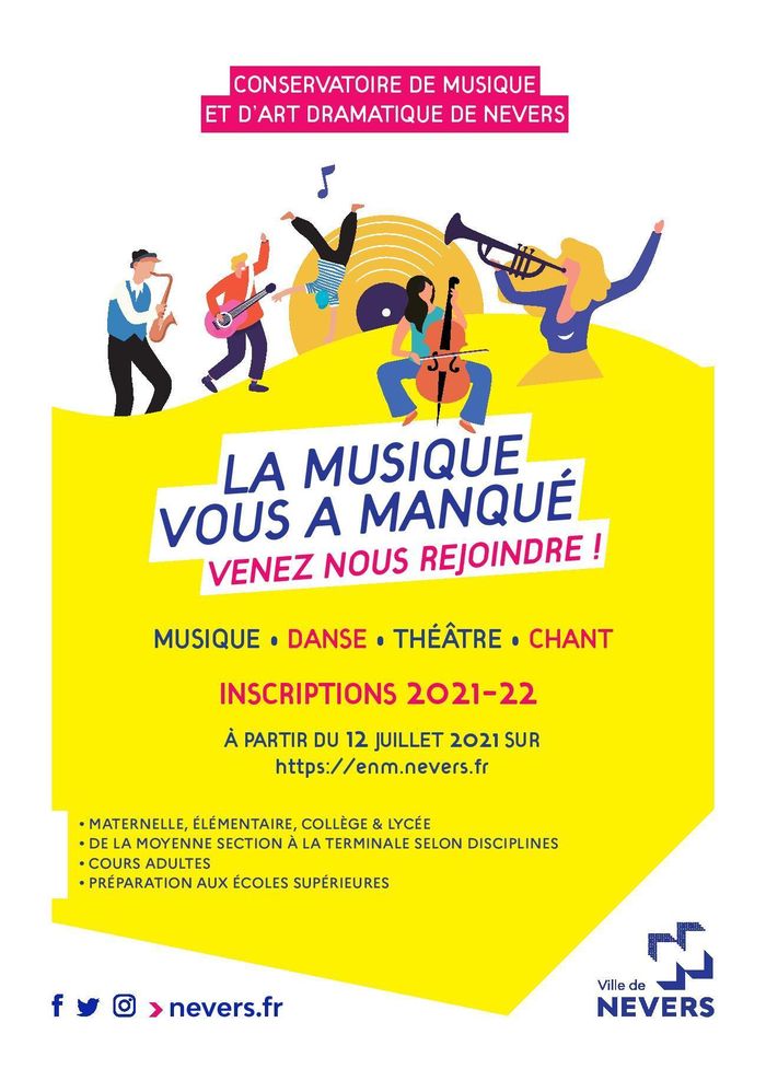 Inscriptions 2021/2022 Conservatoire de Nevers