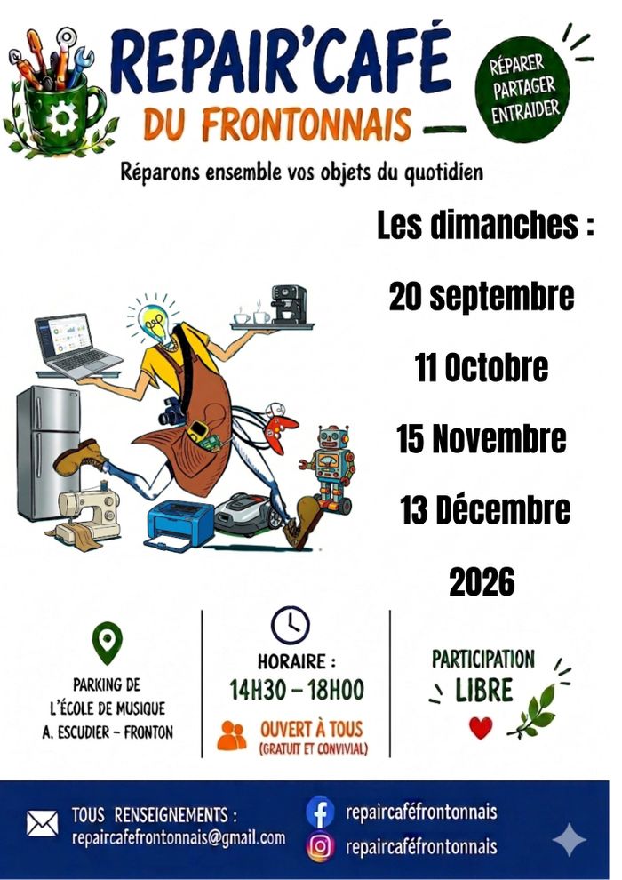 Session repaircafé du Frontonnais