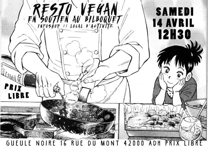 RESTO VEGAN EN SOUTIEN AU BILBOQUET